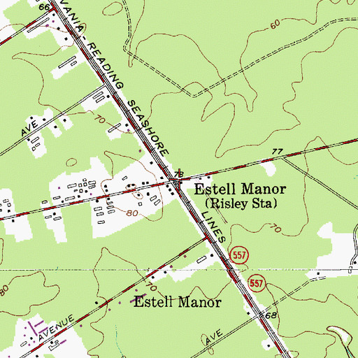 Topographic Map of Risley Station, NJ