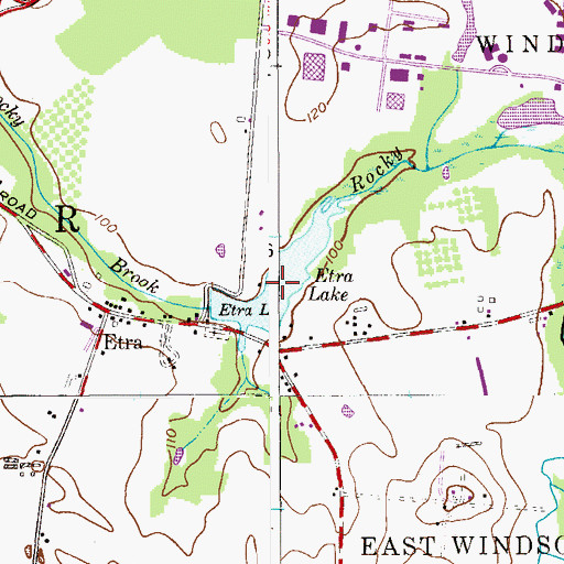 Topographic Map of Etra Lake, NJ