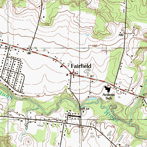 Topographic Map of Fairfield, NJ