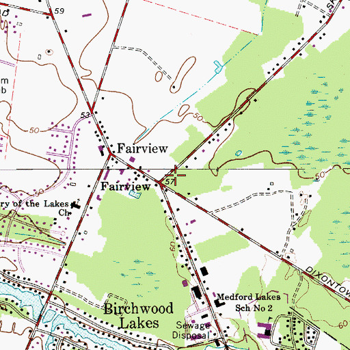 Topographic Map of Fairview, NJ