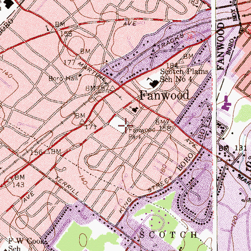 Topographic Map of Lagrande Park, NJ