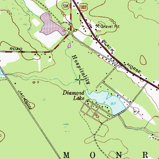 Topographic Map of Faraway Branch, NJ