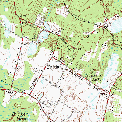 Topographic Map of Fardale, NJ