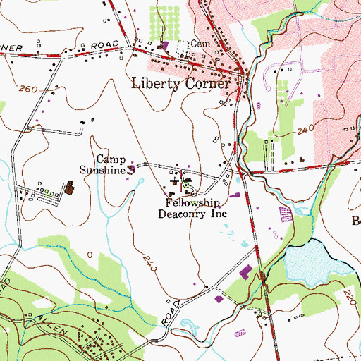 Topographic Map of Fellowship Deaconry, NJ