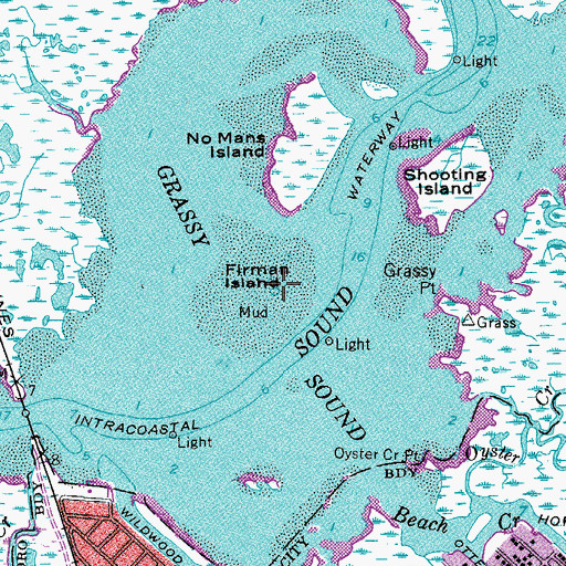 Topographic Map of Firman Island, NJ