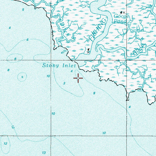 Topographic Map of Fishing Creek, NJ