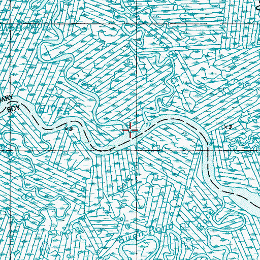 Topographic Map of Flat Creek, NJ