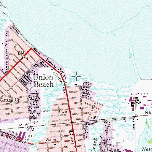 Topographic Map of Flat Creek, NJ