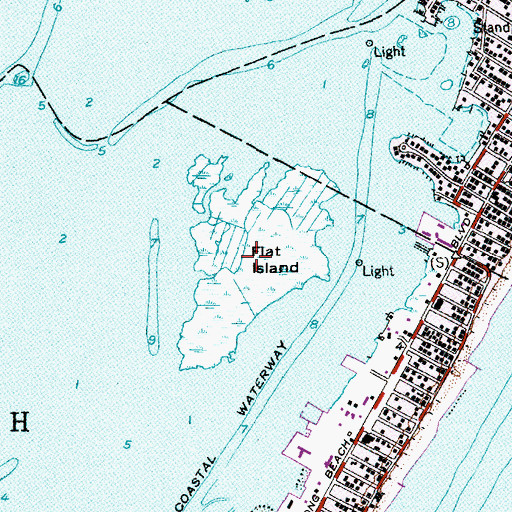 Topographic Map of Flat Island, NJ