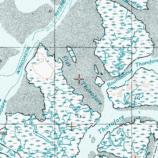 Topographic Map of Flat Thorofare, NJ
