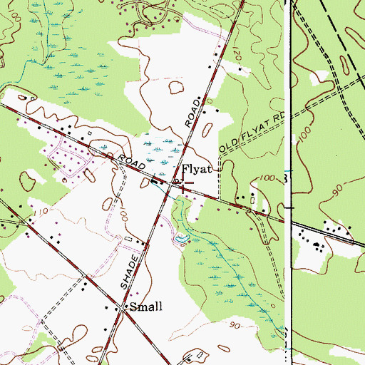 Topographic Map of Flyat, NJ