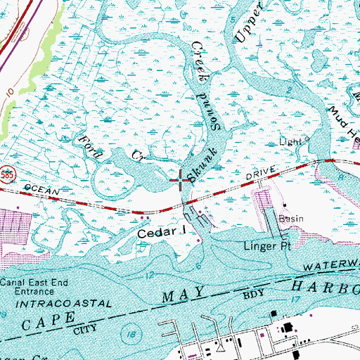 Topographic Map of Ford Creek, NJ