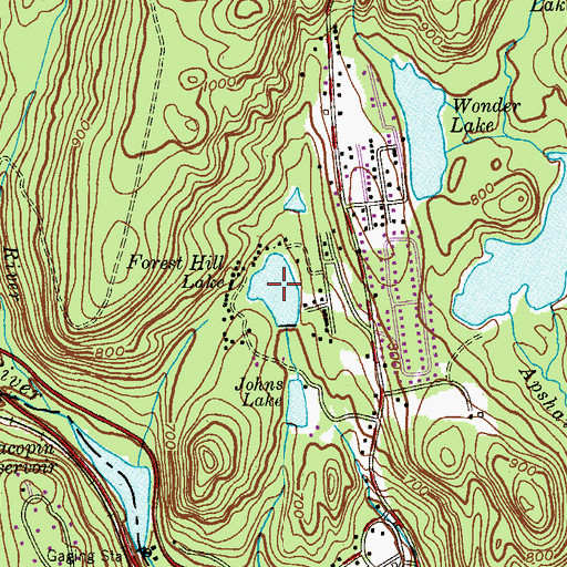 Topographic Map of Forest Hill Lake, NJ