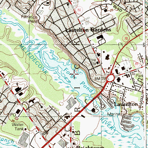 Topographic Map of Forge Pond, NJ