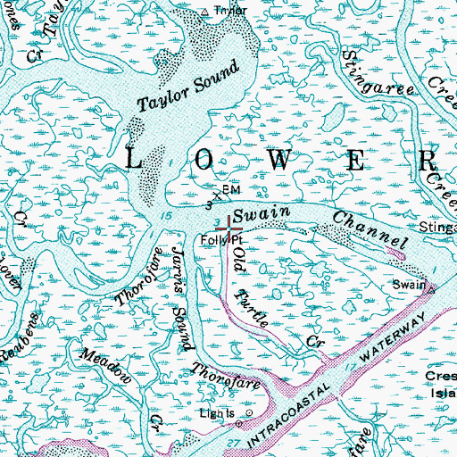 Topographic Map of Fort Point, NJ