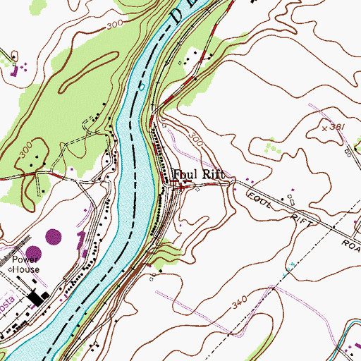 Topographic Map of Foul Rift, NJ
