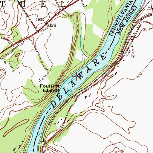 Topographic Map of Foul Rift Islands, NJ