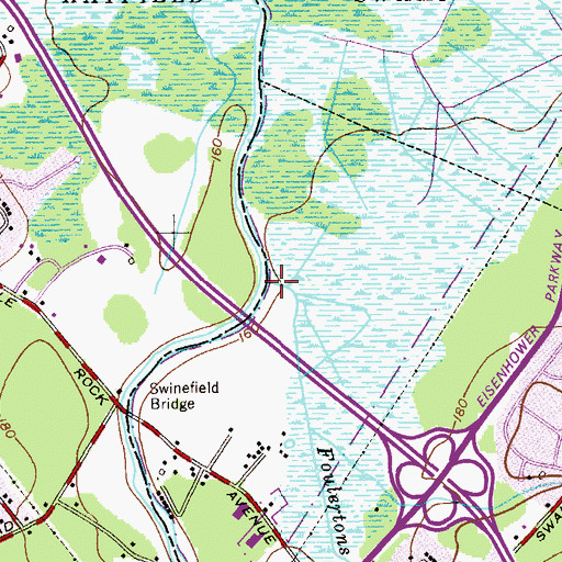 Topographic Map of Foulertons Brook, NJ