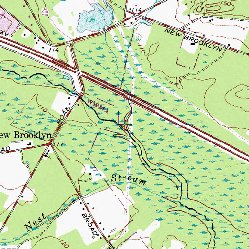 Topographic Map of Fourmile Branch, NJ