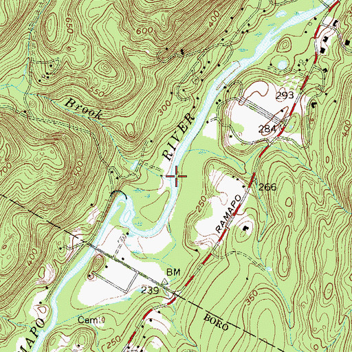 Topographic Map of Fox Brook, NJ