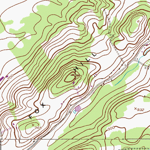 Topographic Map of Fox Hill Range, NJ