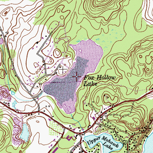 Topographic Map of Fox Hollow Lake, NJ