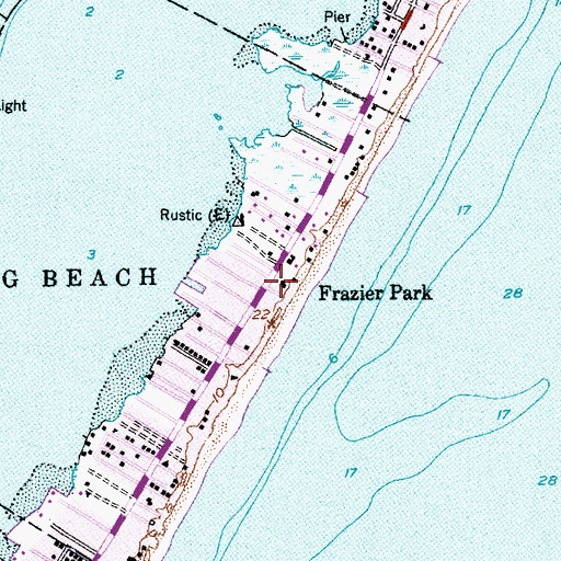 Topographic Map of North Beach, NJ
