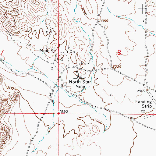Topographic Map of North Star Mine, AZ
