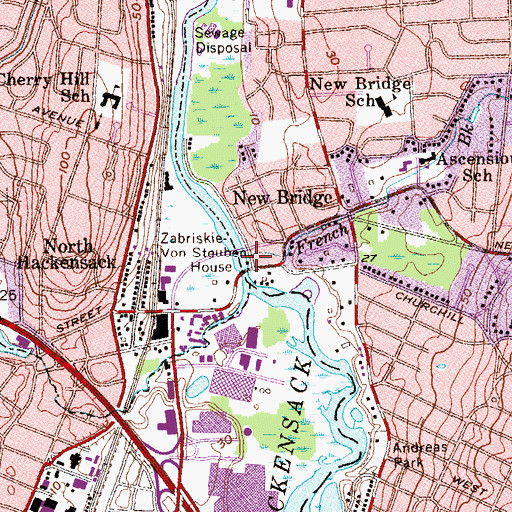 Topographic Map of French Brook, NJ