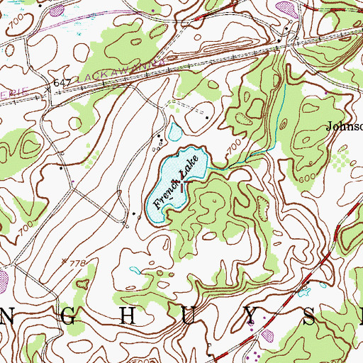 Topographic Map of French Lake, NJ