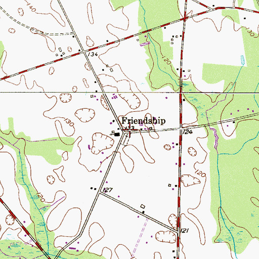 Topographic Map of Friendship, NJ