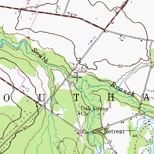 Topographic Map of Friendship Creek, NJ