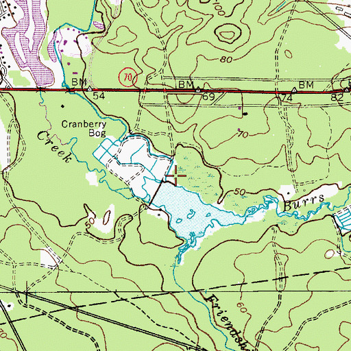 Topographic Map of Friendship Creek Branch, NJ