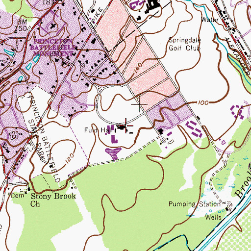 Topographic Map of Fuld Hall, NJ