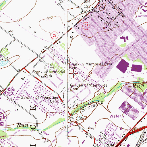 Topographic Map of Garden of Memories, NJ