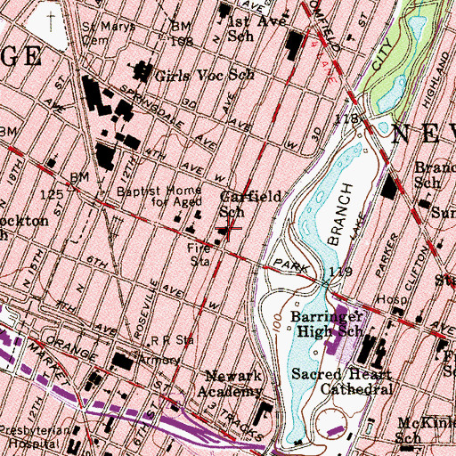 Topographic Map of Doctor William H Horton Elementary School, NJ