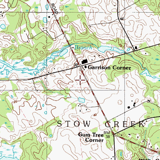 Topographic Map of Garrison Corner, NJ