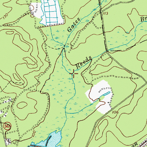 Topographic Map of Gates Branch, NJ