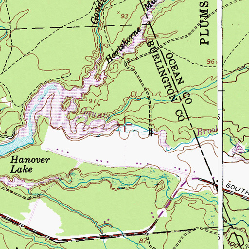 Topographic Map of Gaunts Brook, NJ