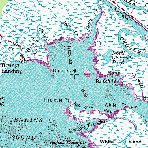 Topographic Map of Genesis Bay, NJ