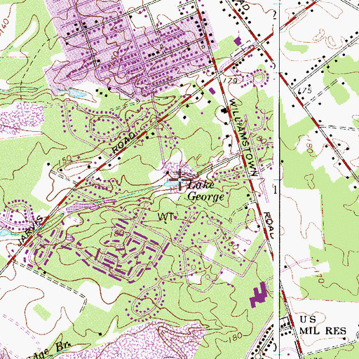 Topographic Map of Lake George, NJ