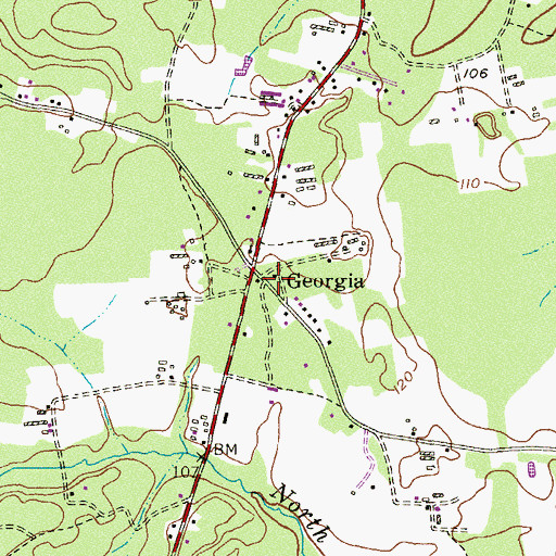 Topographic Map of Georgia, NJ