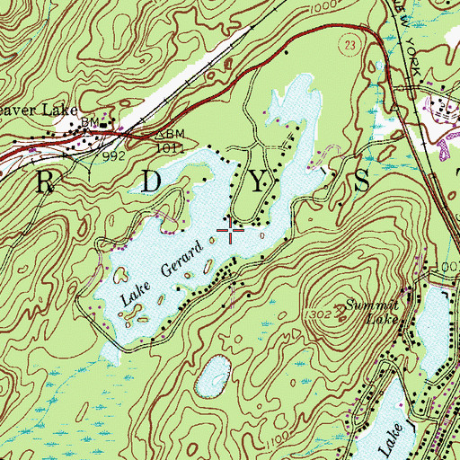 Topographic Map of Lake Gerard, NJ