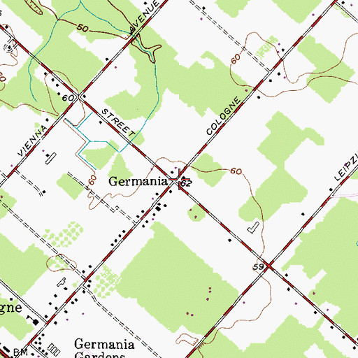 Topographic Map of Germania, NJ