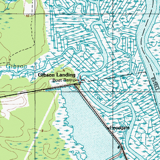 Topographic Map of Gibson Landing, NJ
