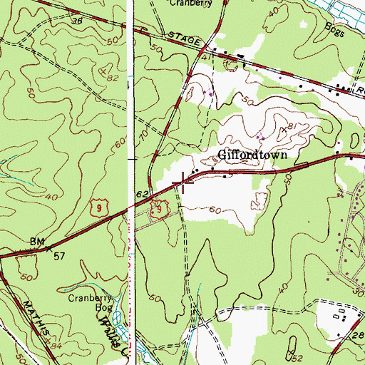 Topographic Map of Giffordtown, NJ
