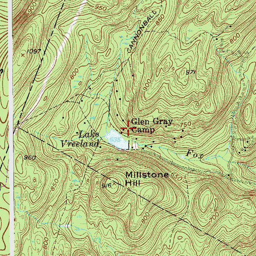 Topographic Map of Glen Gray Camp, NJ