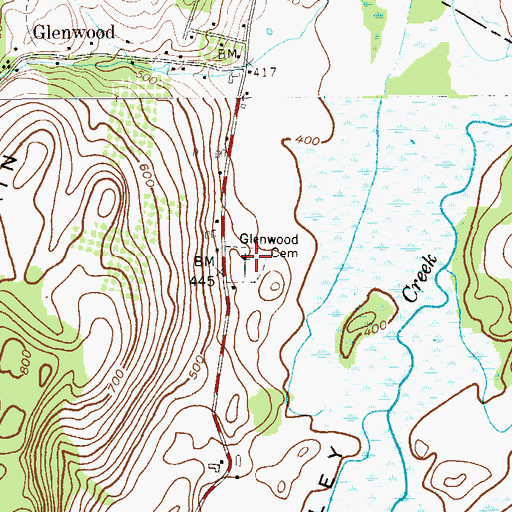 Topographic Map of Glenwood Cemetery, NJ