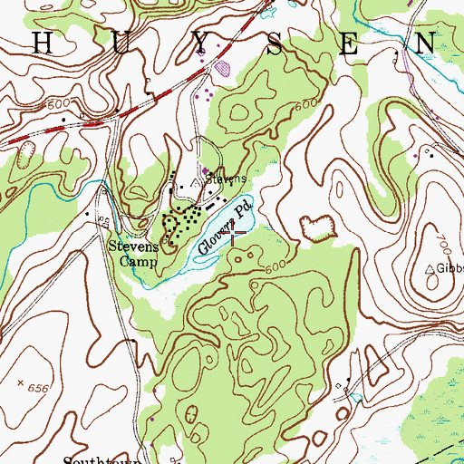 Topographic Map of Glovers Pond, NJ