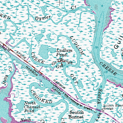 Topographic Map of Go Through Gut, NJ